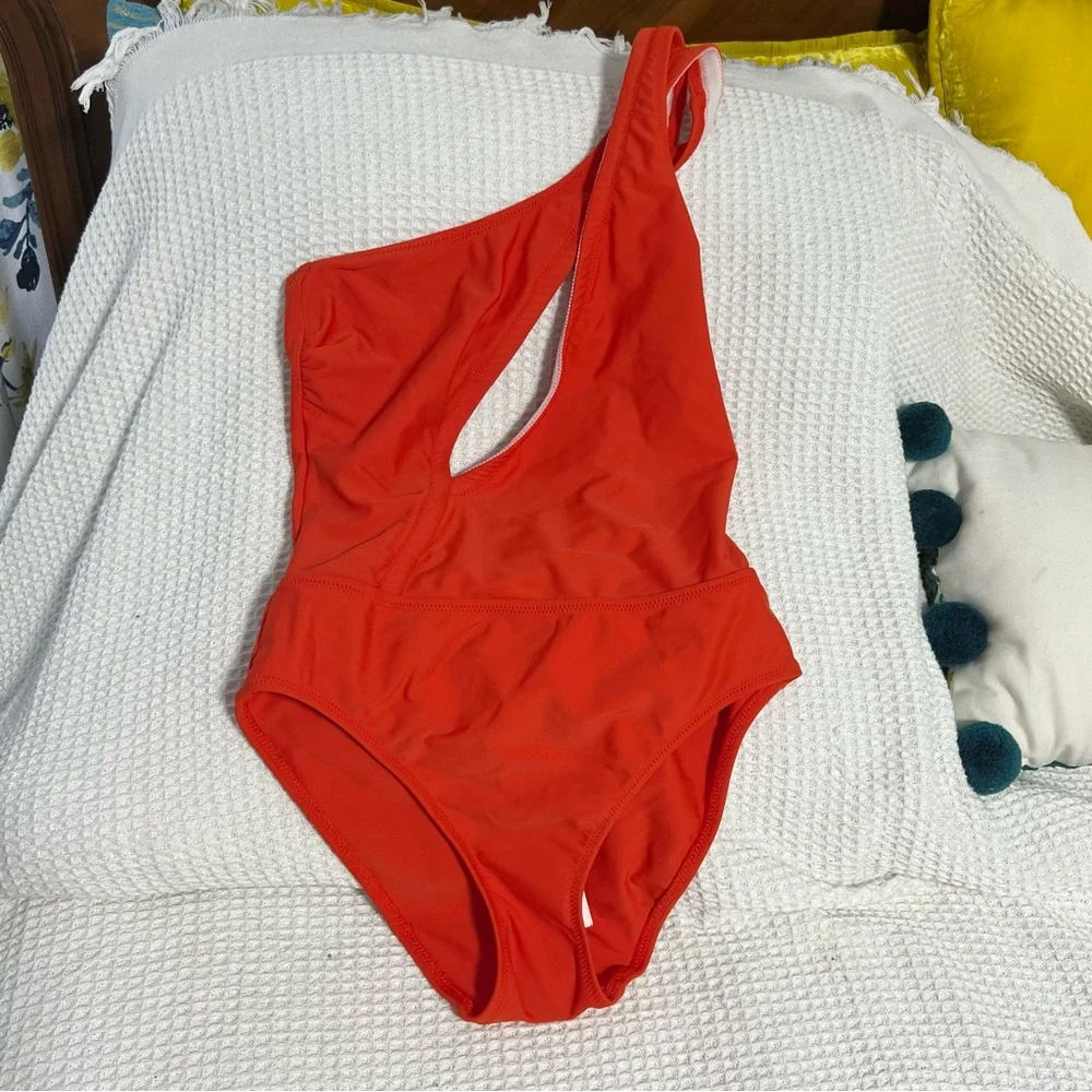 Solid & Striped Sloane Stephens Issi One Piece Bikini‎ Swimsuit Candy Red Orange